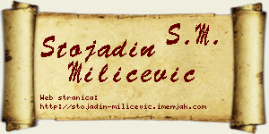 Stojadin Milićević vizit kartica